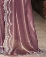 Women Embellished Design Stone Work Organza Embellished Saree Traditional Saree - Image 2