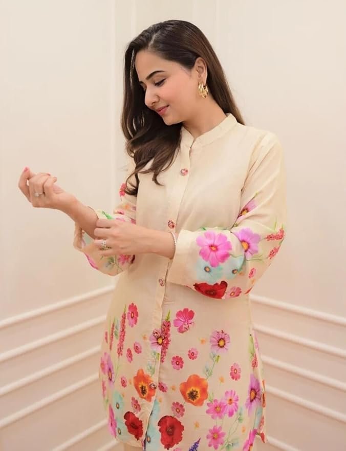 61BAyBBPRnL._SY879_ Women's Rayon Co Ord Set | Co Ord Set for Women Stylish | Kurta Set for Women | Kurta Set | Ethnic Co Ord Set for Women | 3/4 Sleeve Women Co-ord set - Image 3