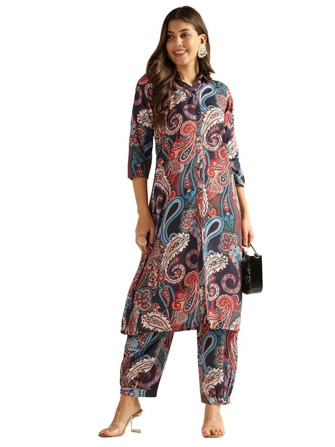 71c+XtQP80L._SY879_ Women's Cotton Blend Co Ord Set | Co Ord Set for Women Stylish | Kurta Set for Women | Kurta Set | Ethnic Co Ord Set for Women | 3/4 Sleeve Women Co-ord set - Image 1