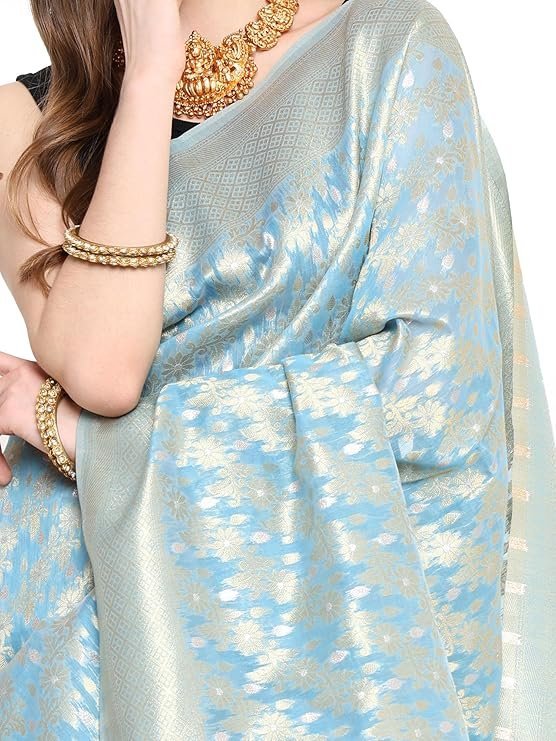 81y8p0Wo-kL._SY741_ incredible sarees Katan Silk Tissue Banarasi Saree For Women (Free Size) - Image 4