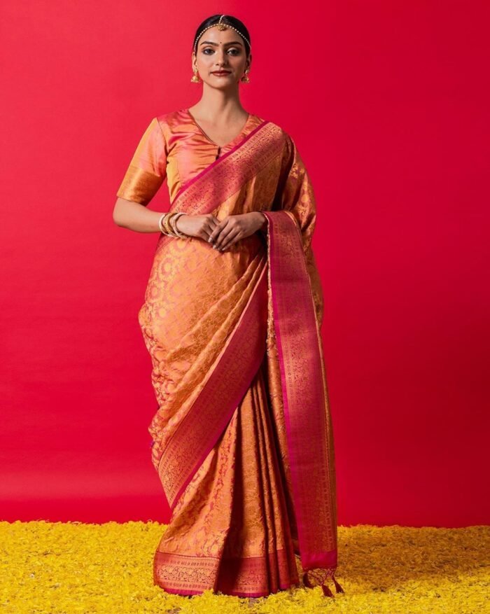 Women Printed Silk Saree - Image 1