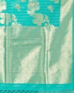 Woven Banarasi Saree with Contrast Border - Image 3