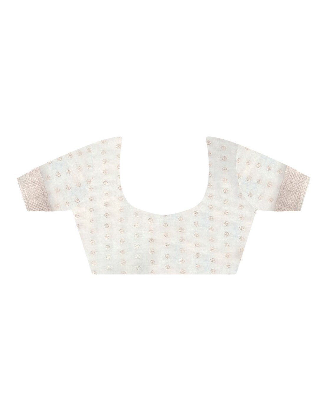 -1117Wx1400H-700186871-cream-MODEL6 Women Floral Woven Silk Saree with Tassels - Image 5