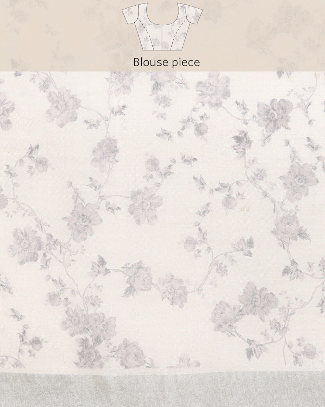 -1117Wx1400H-700764776-white-MODEL7 Women Floral Print Saree with Tassels - Image 7