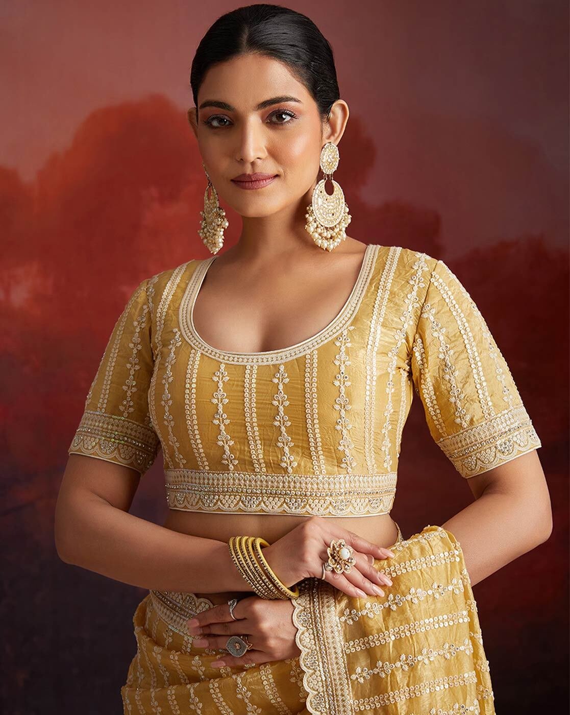 -1117Wx1400H-700990683-mustard-MODEL7 Women Traditional Saree - Image 6