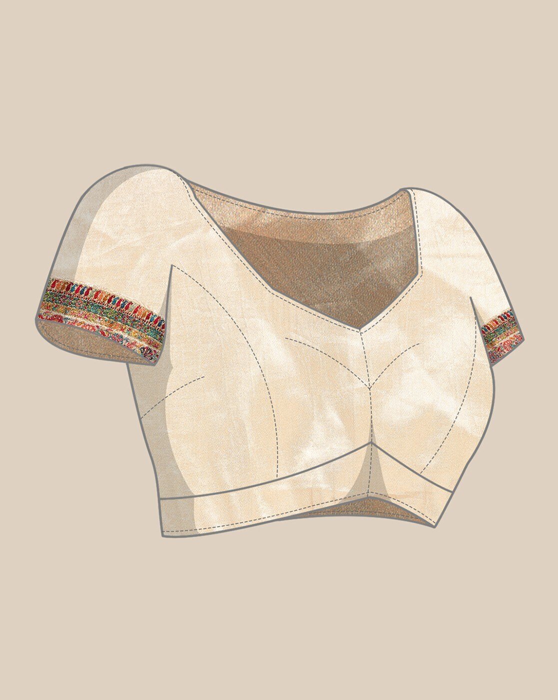 -1117Wx1400H-701183430-cream-MODEL6 Women Art Silk Saree with Contrast Border - Image 6