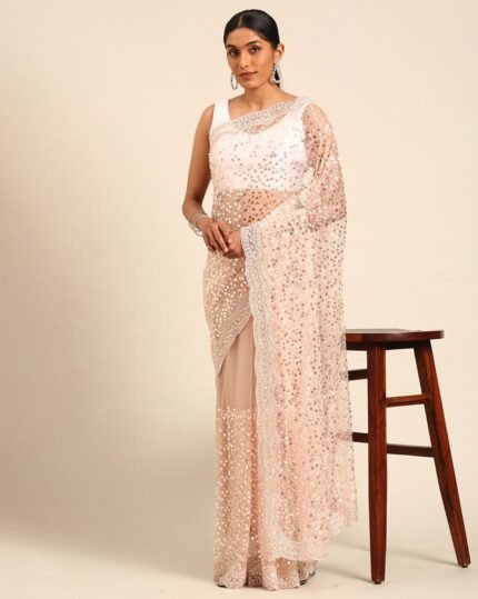 Women Embellished Net Saree