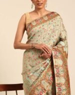 Floral Zari Woven Saree - Image 3