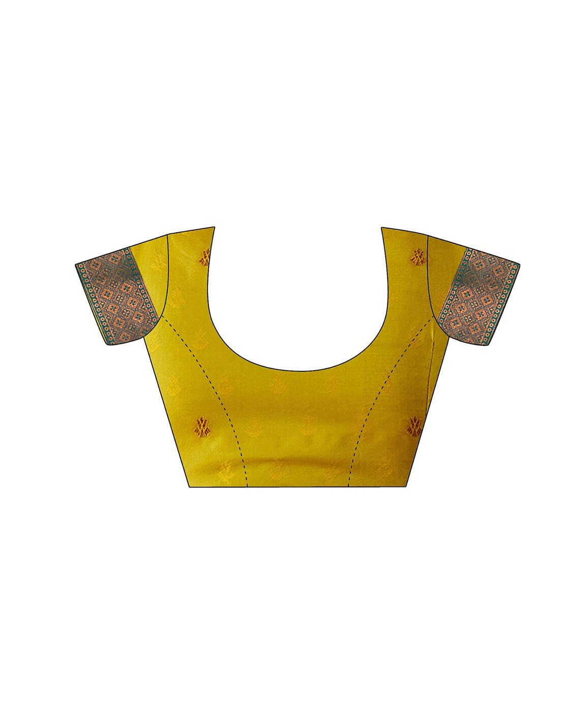 -1117Wx1400H-701342195-green-MODEL8 Women Silk Traditional Saree with Zari Border - Image 6