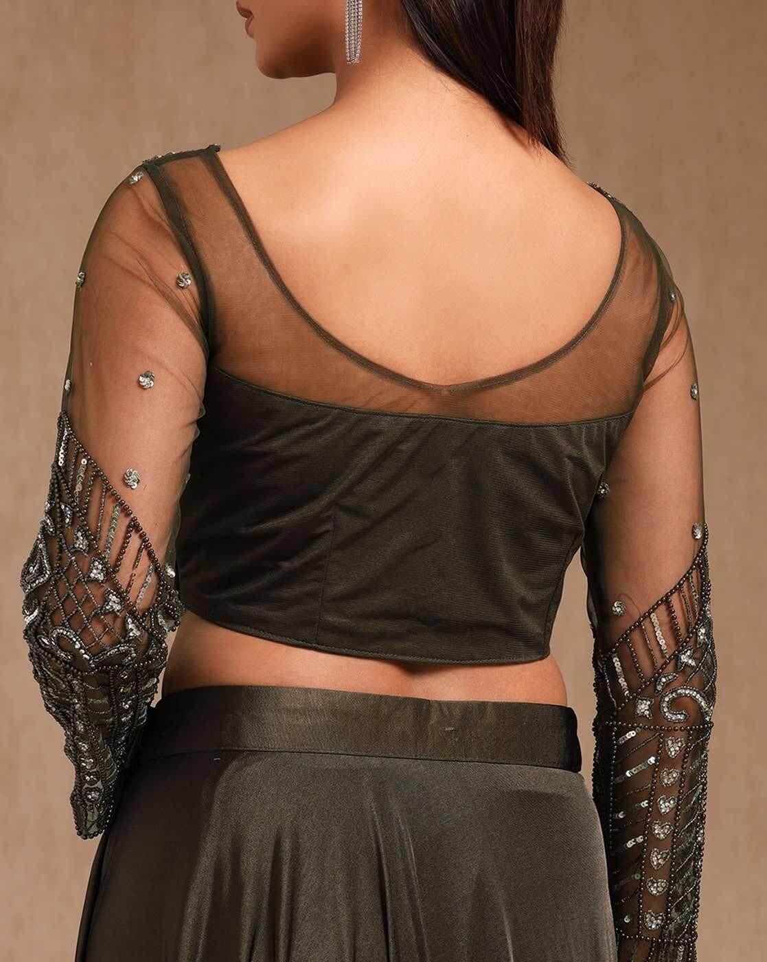 -1117Wx1400H-701481602-olive-MODEL7 Women Ready To Wear Saree - Image 7