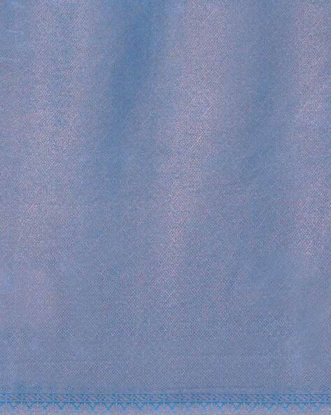 -473Wx593H-467246759-blue-MODEL4 (1) - Copy Woven Saree with Contrast Border - Image 4